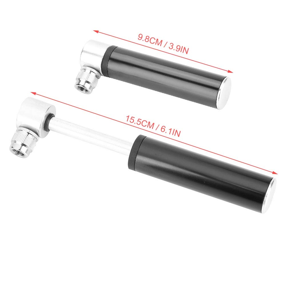 Bomba de Bicicleta, Mini Bomba de Aire portátil para neumáticos de Bicicleta Alta presión 120PSI Aleación de Aluminio Boquilla de Francia y Boquilla de EE. UU. para Bicicleta de montaña o