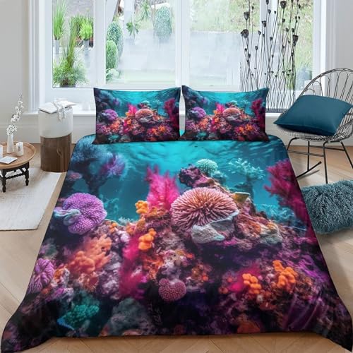 Parure de lit hypoallergenic 220x240cm microfibre de qualité supérieure océan
