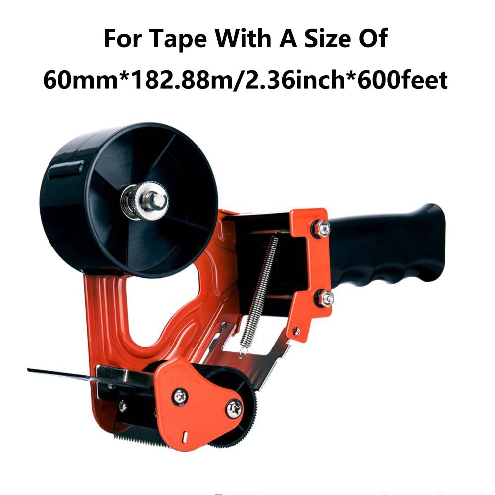 Dispenser di nastro per imballaggio portatile con lama affilata per nastro da imballaggio fino a 60 mm di larghezza (colore casuale)