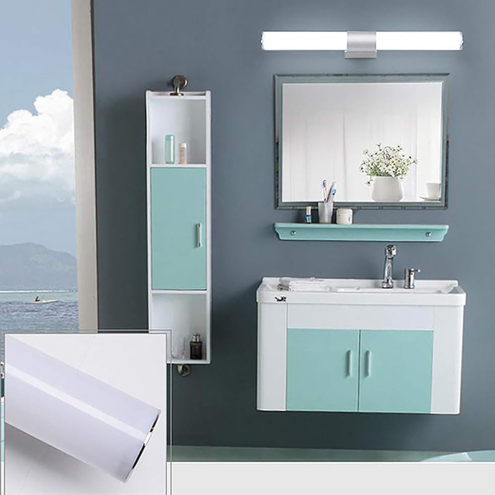 Spiegelleuchte Modernes Design, Chrom LED Spiegellicht Langer Tubus Zylinder Acryl Spiegellampe Badezimmer für Rasur Schminken Galerie