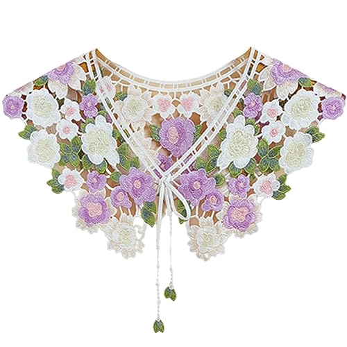 LoudSung Fake Collar Doll Half Shirt Blouse Big False Collar for Women Girls