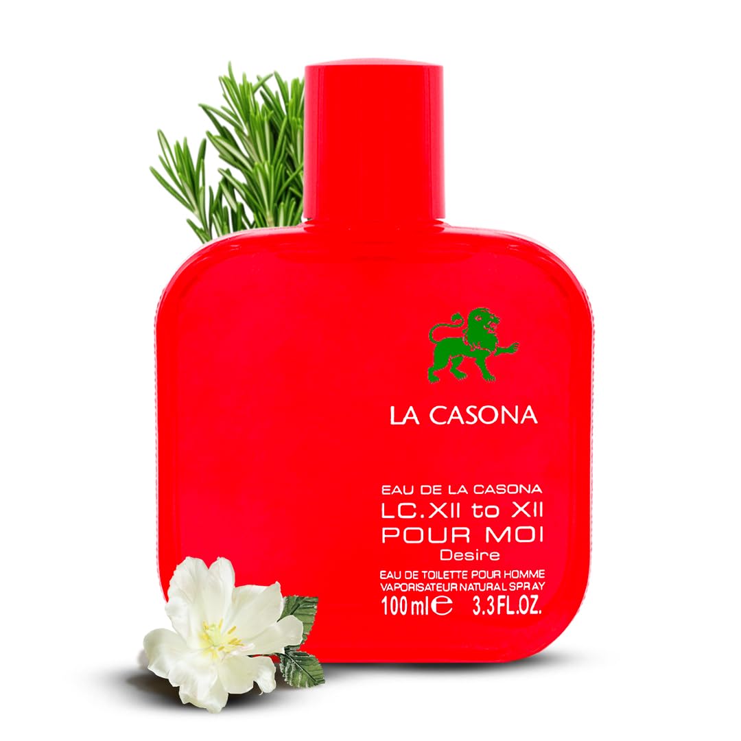 محبوب للعطور LA CASONA Desire Red Eau de Parfum, 100 ML Unisex Fragrance, Bergamot Jasmine Musk