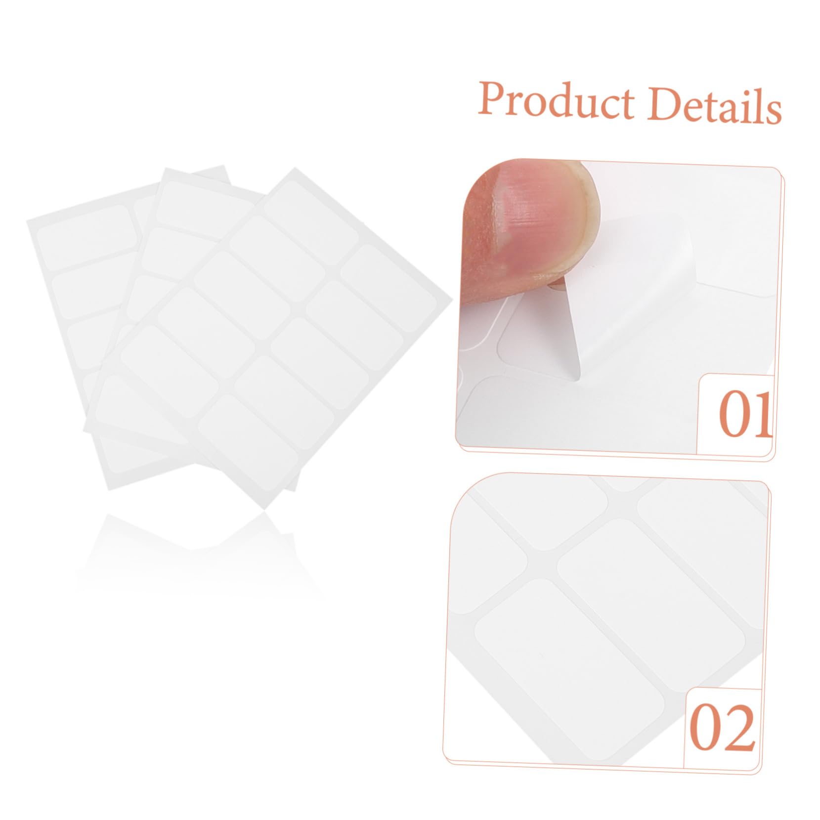EXCEART 5 Sets Bügelfreie Etiketten Für Kleidung Wäscheraum-marker Kleidungszubehör Waschbare Namensetiketten Für Die Wäsche 120 Stück * 5