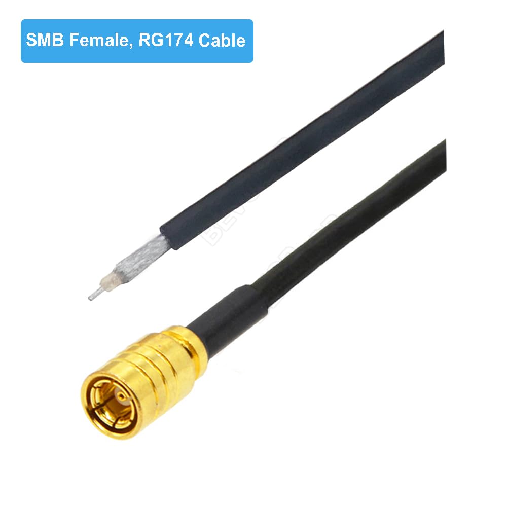 10pcs/lot Single End for SMB Female Jack to PCB Solder Pigtail 50 Ohm RG174 Cable Wire Connector RF Coaxial Cable - (Color: for SMB Male, Pins: 70CM)