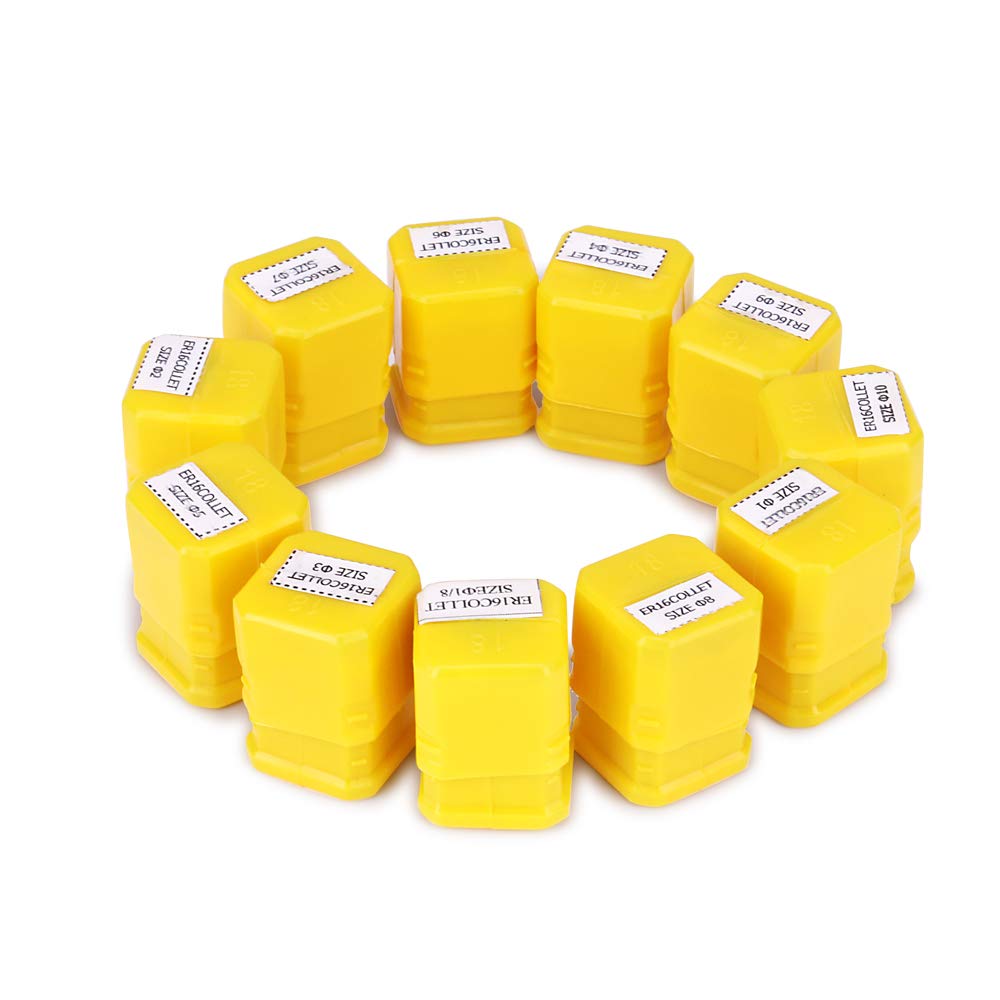 Ensemble de pinces ER16, 11 PCS ER16 pince de serrage 1-10mm ER-16 pince à ressort pour machine de gravure CNC et outil de fraisage de tour par craftsman168