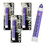 Sakura Solid Paint Markers - Permanent Marker Pens - Window, Wood & Glass Marker - Purple Paint - 3 Pack