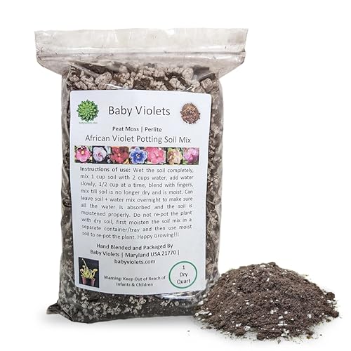 African Violet Plant Potting Soil Mix Peat Moss & Perlite
