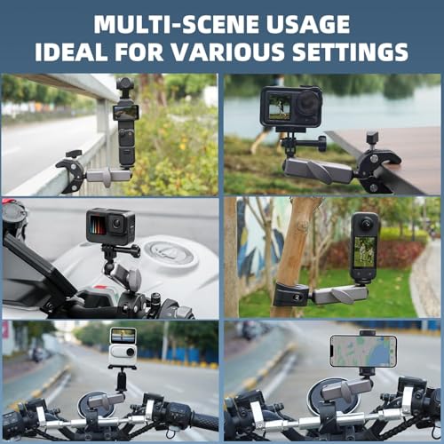 ADOFYS Aluminum Alloy Bicycle Motorcycle Super Clamp Mount Grey - Image 7