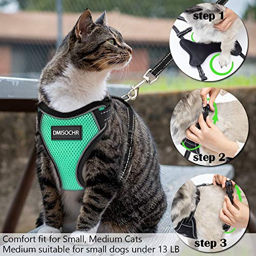 DMISOCHR Cat Harness and Leash Set - Escape Proof Cat Vest Harness for Walking Outdoor - Reflective Adjustable Soft Mesh… - Image 6