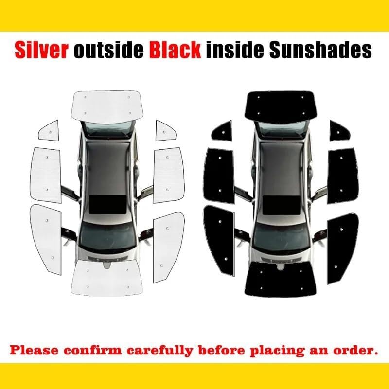 Tendine Tendine parasole laterali per auto Per Peugeot Rifter 4x4 Concept 6 pezzi protezione solare UV accessori rimovibili per la privacy(‎Side 6pcs)