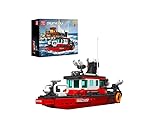 Mould King Feuerwehrboot 10082 - Rot - Kunststoff - 10 cm - Militär - Push - Kinder, Teenager - Teenager und Erwachsene - Unisex - Alle Altersgruppen