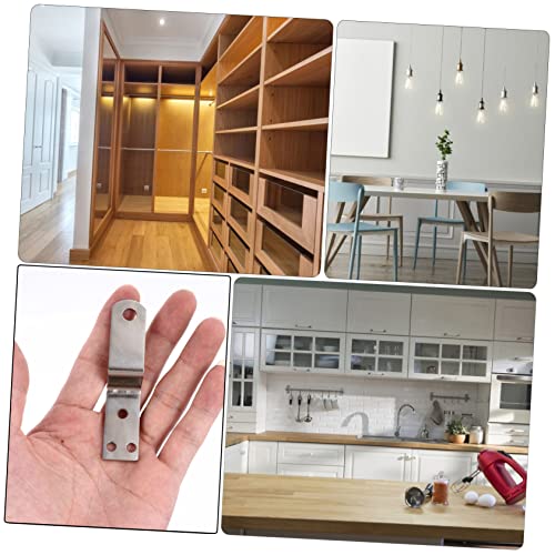 Image of 20pc Iron z Clips for Table Tops Countertop Support Brackets Picture Hanging Hardware