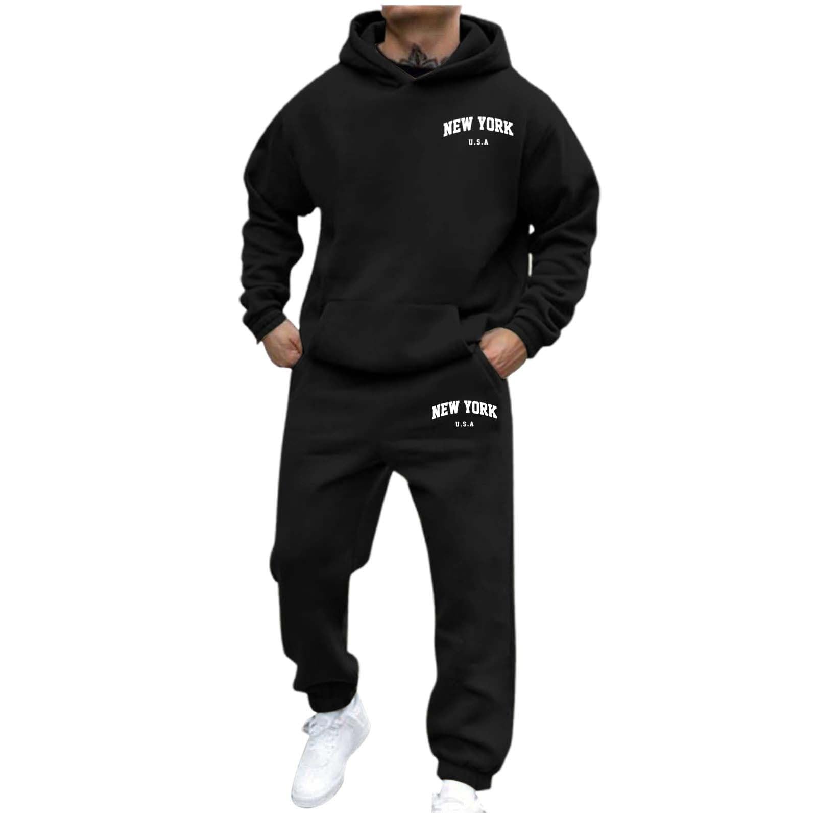 Tracksuit for Men Full Set Long Sleeve Hooded Sweatshirt and Sweatpants 2 Pieces Fashion Sweatsuits for Men Sports Set Sweatpants and Sweatshirt Christmas-picture-18