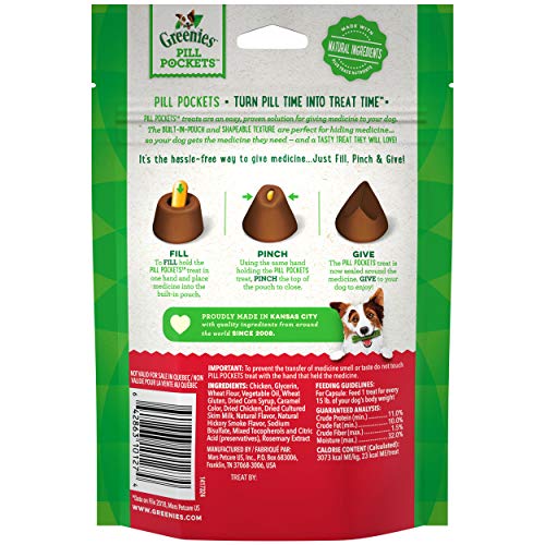 Greenies Pill Pockets Capsule Size Natural Dog Treats With Hickory Smoke Flavor, (6) 7.9 Oz. Packs (180 Treats) #TOP2
