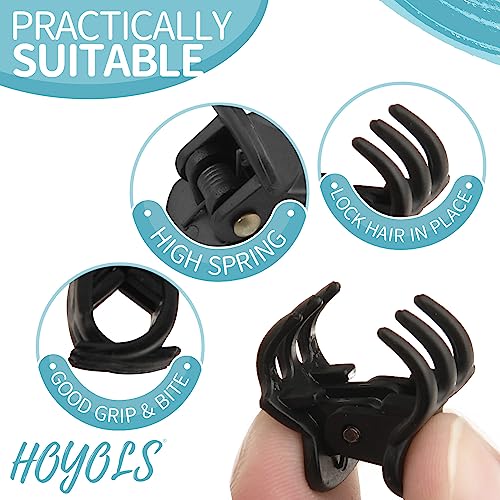 Hoyols 1/2 inch Tiny Hair Clips Matte Black - Image 3