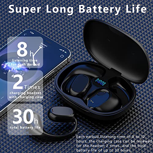 Open Ear Headphones Wireless Bluetooth 5.3 Earbuds With Mic For Android & Iphone, Waterproof Sports Earphones With Led Power Display Hifi Stereo Sound Headset For Sport Workouts Running Cycling #TOP2