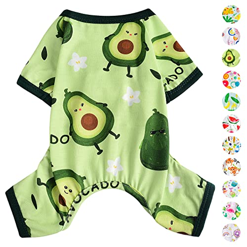 Dog-Pajamas-Pjs-Spring-Summer-Dog-Clothes-for-Small-Dogs-Girl-Boy-Medium-Size-Dogs-Soft-Stretchy-Puppy-Clothes-Doggie-Onesies-Cat-Pet-Jammies-Outfit-Avocado-Green-X-Small