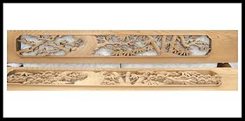 Amazon.co.jp: 94267T 欄間 一対 特上両面彫 松竹梅文 井波彫刻 細密