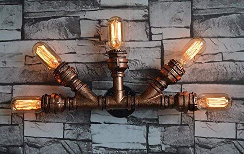 Applique 5 lumières style européen en fer pour éclairage de bar et restaurant
