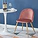 Duduta Set of 4 Mid-Century Modern Velvet Dining Chairs, Blush Pink Upholstered Living Room/Vanity/Makeup/Kitchen Side Chairs
