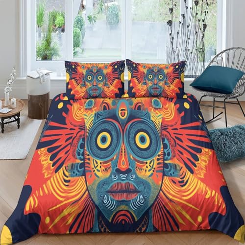 Housse de couette 3D psychédélique légère microfibre drap 220x240cm