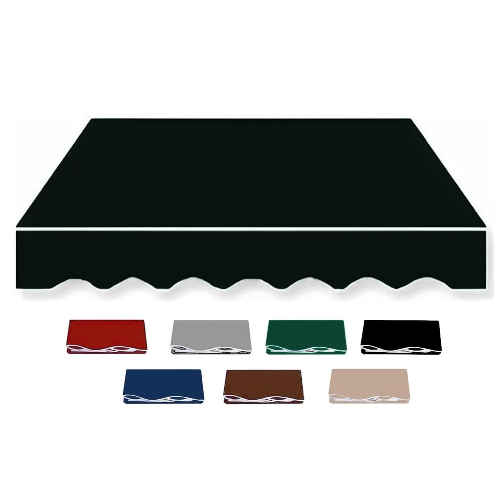 Tissu de rechange résistant aux UV pour pare-soleil d'extérieur en polyester 280 g Noir 365 x 300 cm