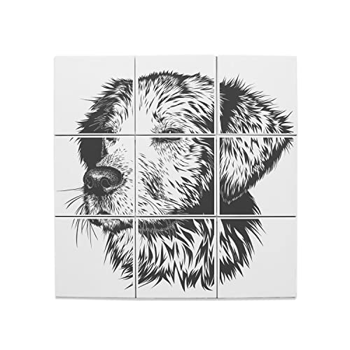 Carreaux céramique chien mignon, l'art mural pour les amoureux des animaux