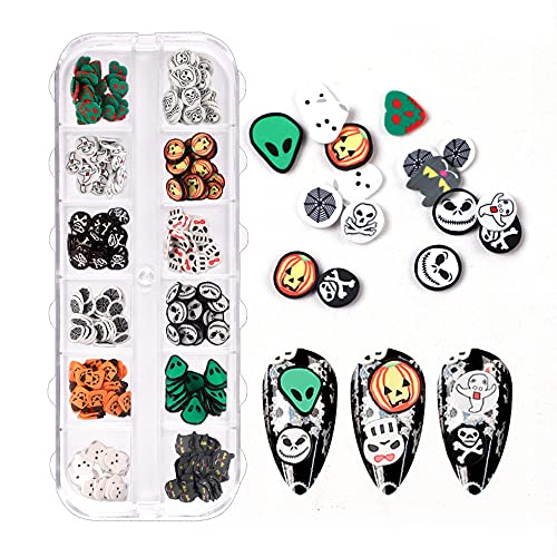 300Pcs Halloween Nail Art Stickers Decals, 12 Pattern Diy Nail Sticker Decals Design Nail Decorations For Halloween Party Include Pumpkin Bat Ghost Witch (Halloween) #TOP19