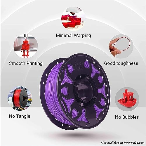 Image of WOL3D PLA PRO+ 3D Printer Filament Purple Color 1.75mm - Enhanced Strength & Toughness, High Accuracy, Eco-Friendly, Compatible with Bambu Lab, Creality, Ender, Prusa, FDM 3D Printers