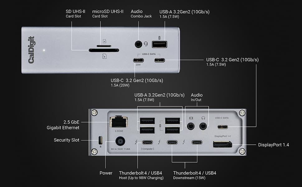 Amazon.co.jp: CalDigit TS4/ Thunderbolt Station 4 - 白の1m編組