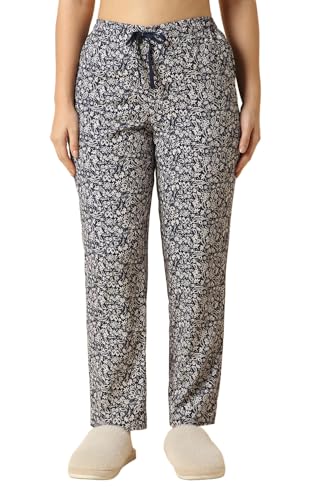 Image of Van Heusen Women's Printed Lounge Pants | Drawstrings & Side Pockets | Ultra Soft Fabric | Relaxed Fit | At home pyjamas | Everyday Comfort | Printed | Style 55306 | Available in Pack of 1 & 2