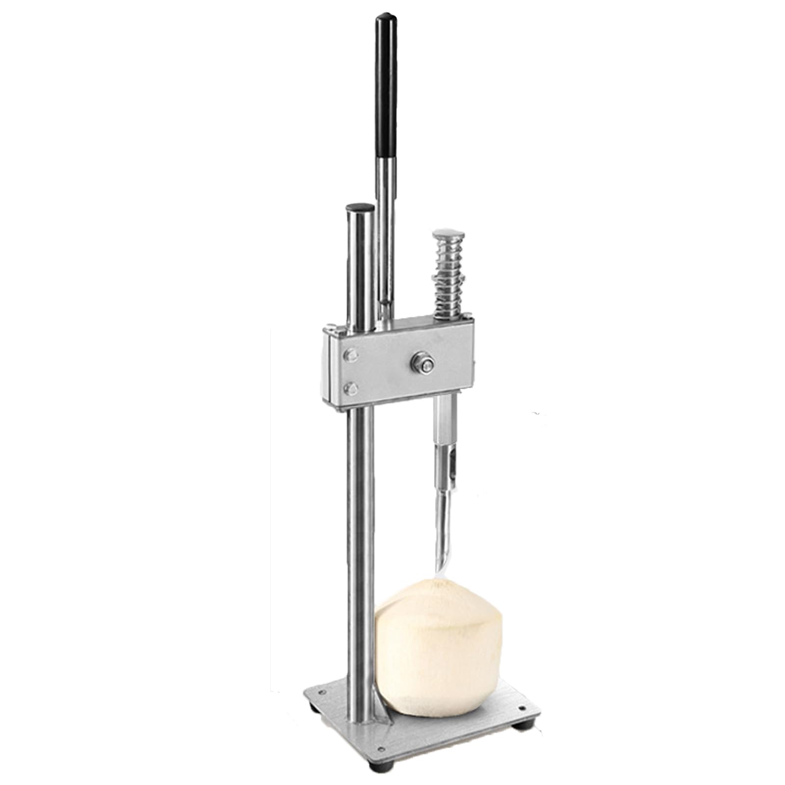 Ouvre-noix de coco robuste en acier avec socle antidérapant stable