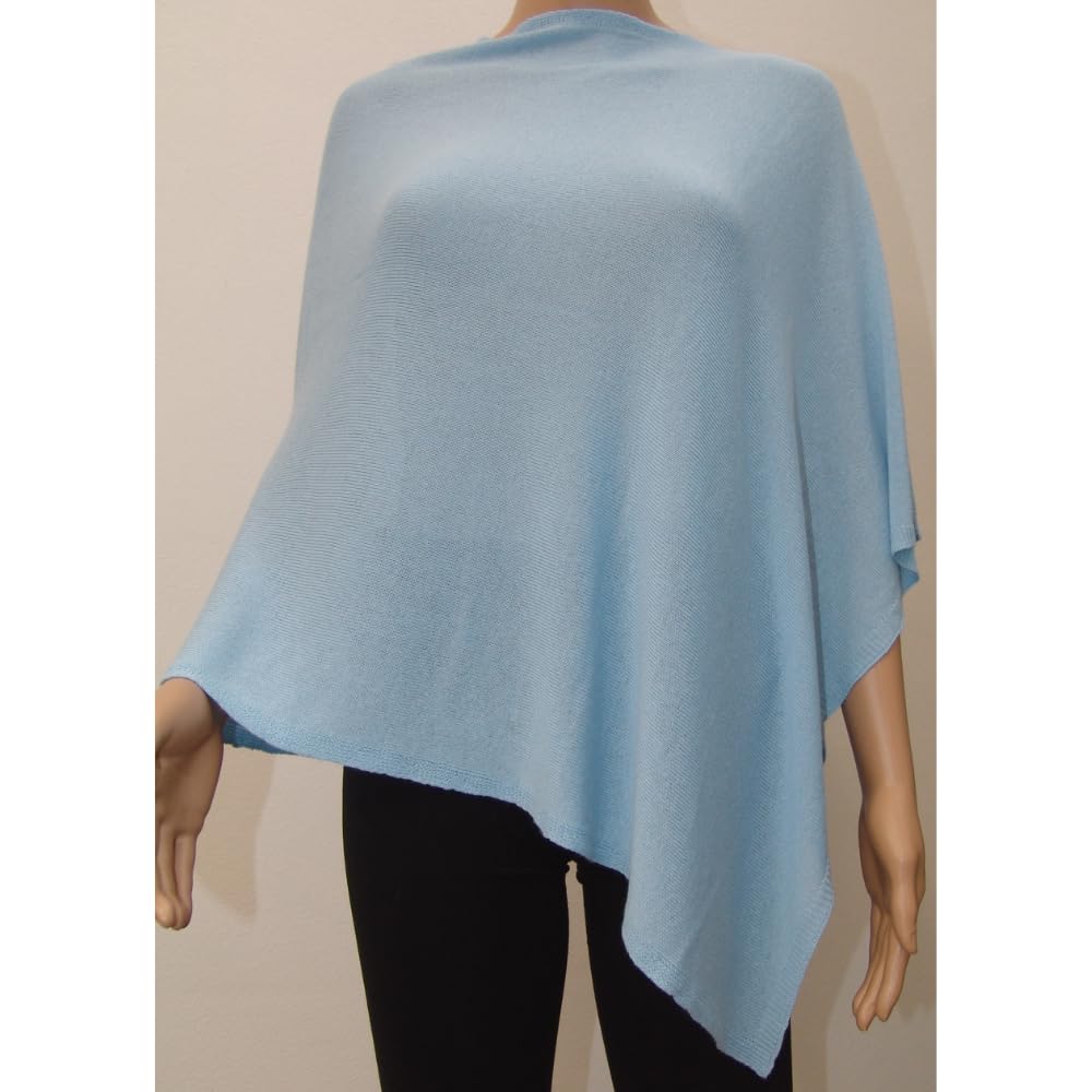 Poncho Donna | 100% Cotone | Tinta Unita | Morbido | Traspirante e Leggero | Comodo da Mare | Spiaggia | Piscina | Casa | Disponibile in Vari Colori