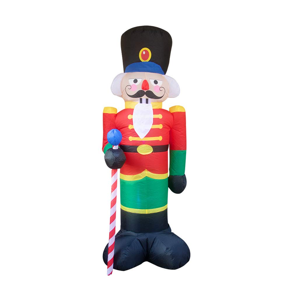 Kerstman opblaasbaar 240 cm met licht (8 led) - Arjen Verhuurt