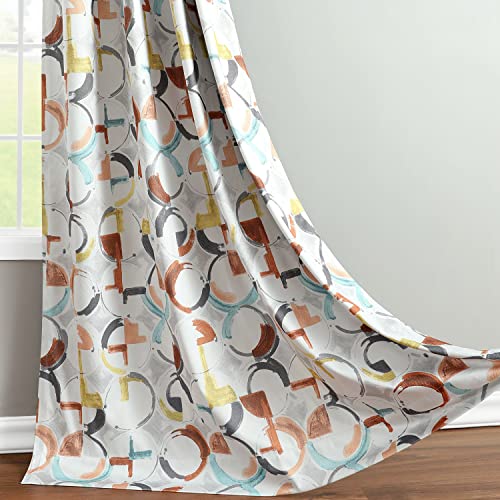 VOGOL Blackout Curtains for Nursery Kids Room 63 Inch Length, Colorful Abstract Circles Print Geo Grommet Energy Saving Drapes Geometric Bedroom...