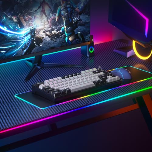 Image of MageGee Mini 60% Gaming Keyboard, RGB Backlit 75 Key Ultra-Compact Keyboard, TS75 Ergonomic Waterproof Mechanical Feeling Office Computer Keyboards for PC, MAC, PS4, Xbox ONE Gamer