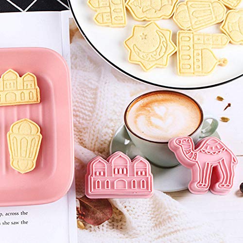 Langya Biscuit Molds, Muslim Eid Al-Fitr Printing Cake Baking Tools, Funny Diy Mold Multi Shapes Cookie Mold, Easy To Operate And Clean, For Cakes, Chocolate, Fondant, Ultra-Light Clay #TOP2