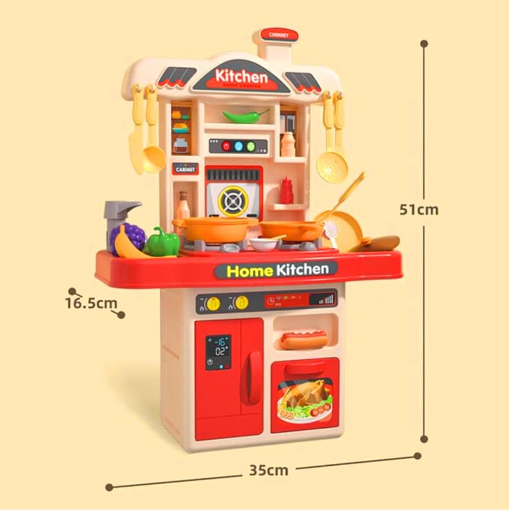 Image of Kitchen Set Toy for Kids, Orange 51 * 35 * 16 Cm