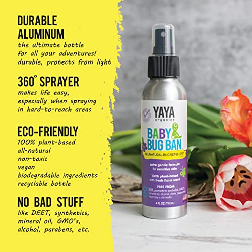 Yaya Organics Baby Bug Ban Spray + Wipe Bundle thumb #1