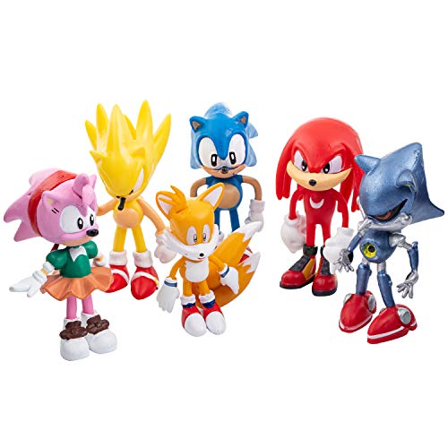 Sonic The Hedgehog Action Figures | Sonic Action Figure Set of 6 PCS | Highly Detailed Collectible Action Figures | Perfect Kid Gifts | Cake Toppers Sonic The Hedgehog Action Figures | Sonic Action Figure Set of 6 PCS | Highly Detailed Collectible Action Figures | Perfect Kid Gifts | Cake Toppers