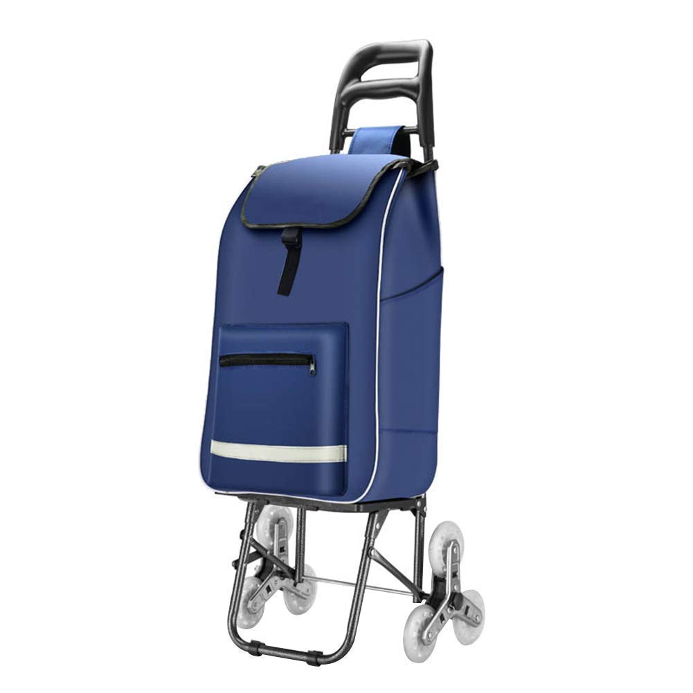 OLSKFUH Shopping Trolleys,Climbing Shopping Cart Loading Cart Small Cart Trolley Stair Folding Trolley Home Supermarket Portable Cart Trailer,Orange Multifunctional,