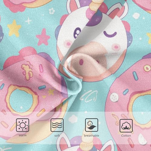 Wusikd Cute Unicorn Face Girls' Underwear Cotton Donut Stars Girls Briefs Soft Toddler Underwear 2T3