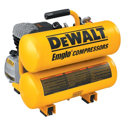 DEWALT Air Compressor, Twin Stack, 4 Gallon, 125 PSI Max (D55153)