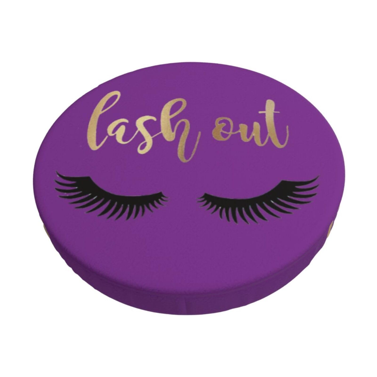 ACVnbm Eyelash Print Round Bar Chair Cushion Cover, Elastic Chair Protector For Kitchen Bar Dining