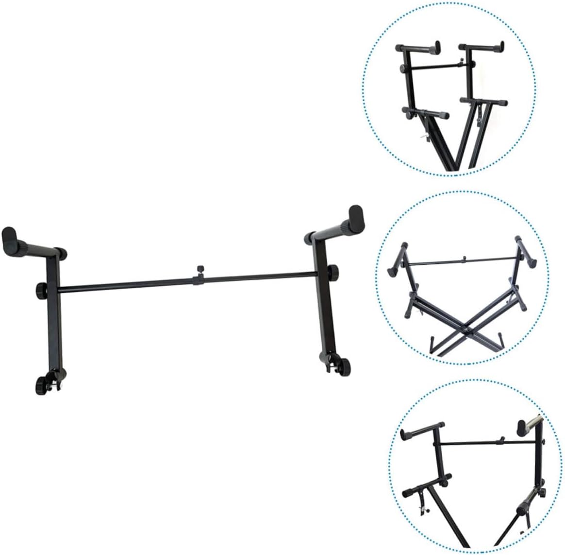 Adjustable Keyboard Holder Rack Ergonomic Electronic Piano Stand Lightweight Portable Design for Travel Finish