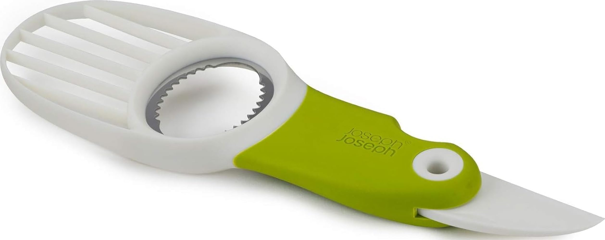 GoAvocado, 3-in-1 Avocado Tool with soft grip handle, Green