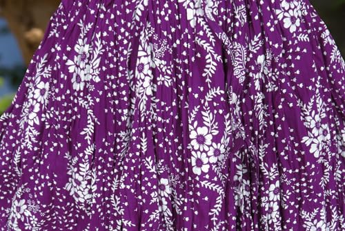 Image of Premium Long Skirt | Stylish Long Crushed Cotton & Unique Prints | Floor Length Skirt for Women | Elastic Waist Premium Maxi Skirt - Comfortable Casual Wear