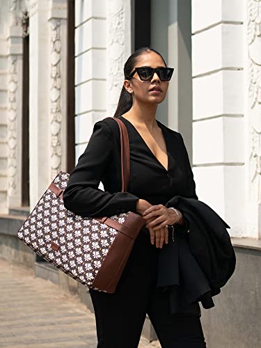 Image of ZOUK Urban Escape Bag | Stylish Vegan with Laptop Compartment, Trolley Sleeve & Anti-Theft Pocket |