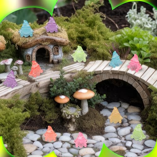 60 Figuras Mini Renos Luminiscentes de Resina para Jardín miniatura 4