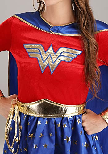 Fun Costumes FUN1971AD Wonder Woman Costume, Red White & Blue Long Sleeve Dress Superhero Outfit thumb #4